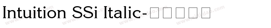 Intuition SSi Italic字体转换